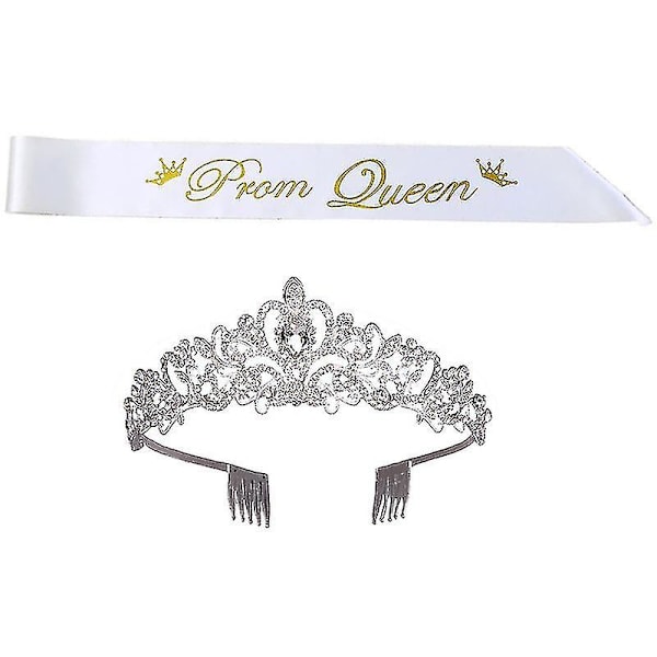 1 sett Krone og Prom Queen Sash {DB}