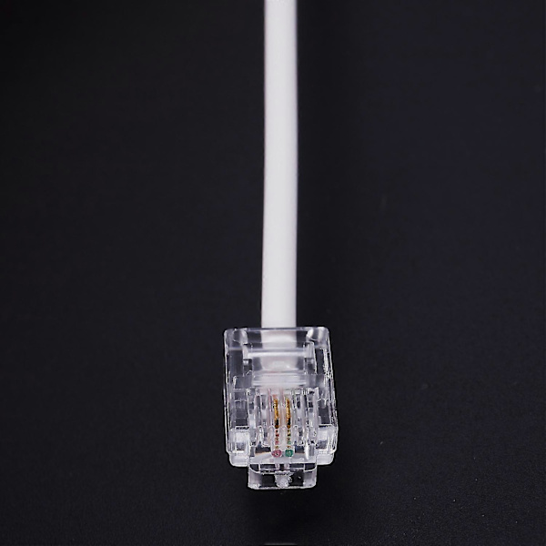 1 st 10m RJ11 Telefonkontakt Förlängningskabel Vit [DB]