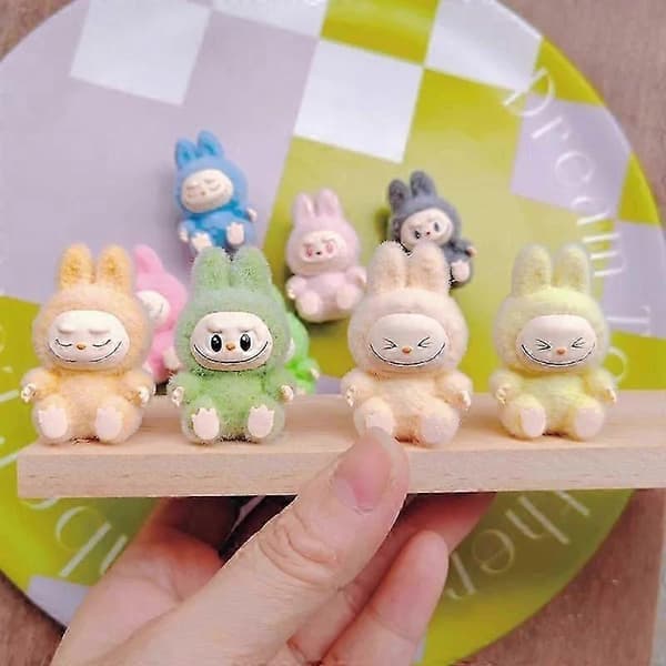 Ny 10-pack Mini Labubu Sittande Actionfigur Söta Labubu Dockor Set Modell Samling Dekor [DB]