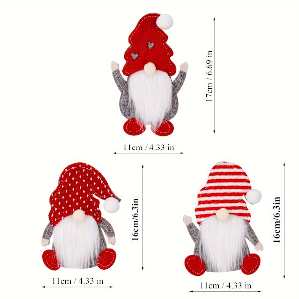 6-pack, Festlig Tomte-Gaffelöverdrag - Perfekt för Julunderhållning och Heminredning 6pcs