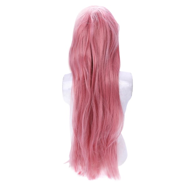 80cm lång rak Cosplay peruk Multicolor Värme Full Resilient peruker (rosa)