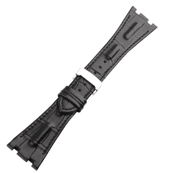 Kompatibel för 28mm /Piguet/AP/Royal/Oak Offshore Klocka 15703 15710 15400 26470 26400 Klockarmband Bl [DB] Black