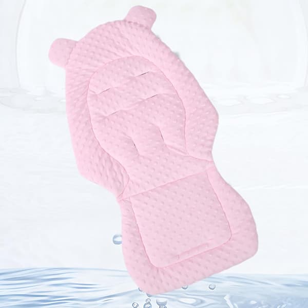 Barnvagnsdyna, Babysitsdyna, Vändbart Bomullsfoder, Huvud- och Höftstöd, Robusta Material, Användning i Barnvagn eller Bilbarnstol, 15.75x31.5[DB] Pink