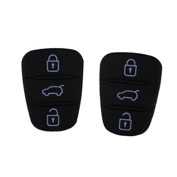 2 stk Praktisk Bilnøkkelskall 3 Knapper Folding Fjernkontroll Auto Nøkkel Fob Etui For Hyundai I10 I20 I30 (svart)