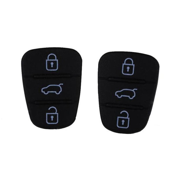 2st praktiskt bilnyckelskal 3 knappar hopfällbar fjärrkontroll case för Hyundai I10 I20 I30 (svart)