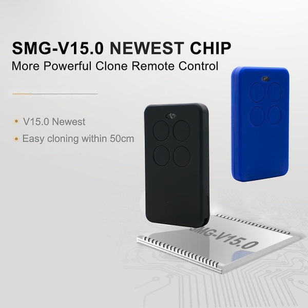 Auto-scan Clone 280mhz - 868mhz Multi Frequency Brand Rolling Code Garage Door Remote Control Duplicator [DB] smg-233black