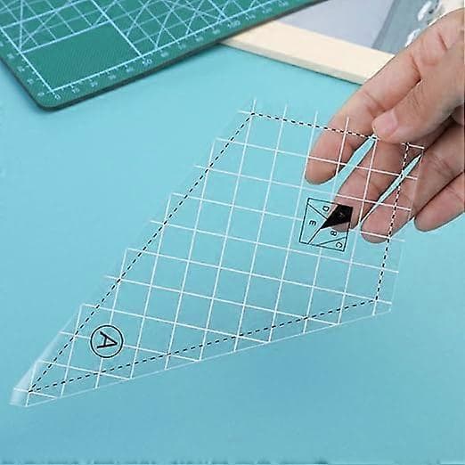 Femdelt sysæt, patchwork linealværktøj, symønster, patchwork linealsæt, patchworkmønster, akryl DIY sylinjal, patch [DB]