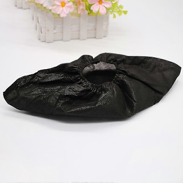 100 stk. Indendørs Skoovertræk Skridsikre Skoovertræk Skridsikre Sko-booties Skridsikre Oversko Ty db Black 30x15cm