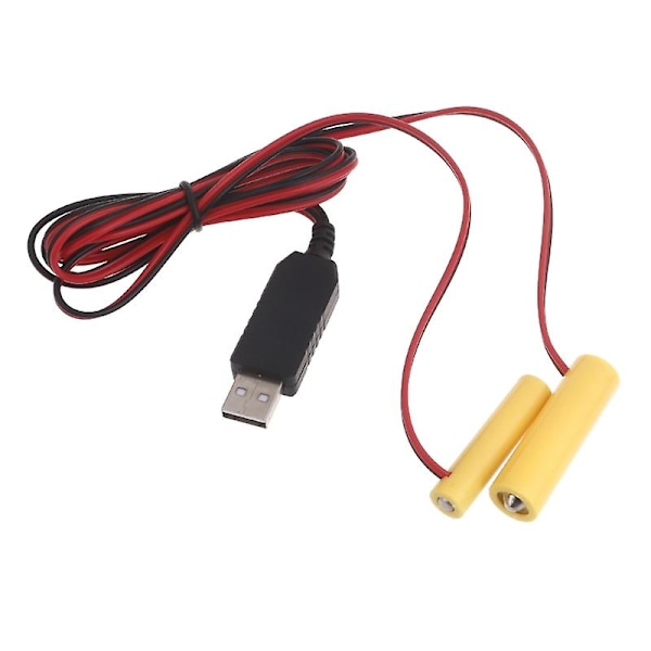 USB 5V to 1.5V LR6 AA+LR3 AAA Battery Power Cable Dummy Battery Adapter Powerdb