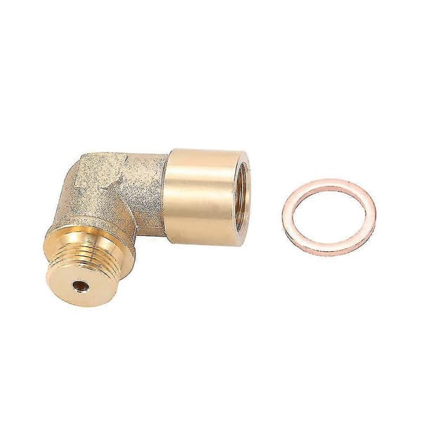 90 Graders Vinklet Lambda O2 Ilt Sensor Forlænger Spacer Til Decat Hydrogen Messing M18x1.5 [db]