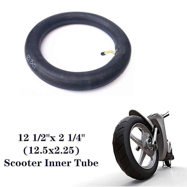 2x 12 1/2x2 1/4 Innerslangar Däck Cykeldäck Punkteringssäkra Cykel Innerslang Bred Utomhus [DB] Black