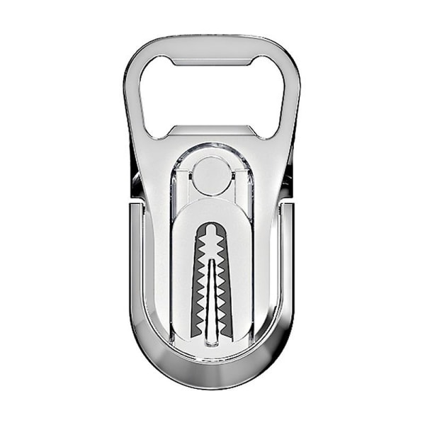 Mobiltelefonhållare Multifunktionell Bärbar Bil Luftventilationsfäste Stativ Finger Ring Bracket Flasköppnare För Smartphone Jikaix Silver