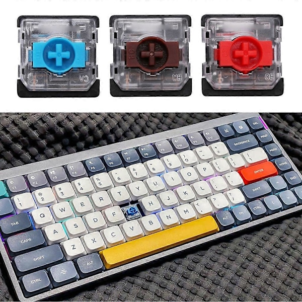 Gateron Mekanisk Tastatur Lav Profil Bryter Rød Blå Brun Sjakt KS-27 Slim db Red