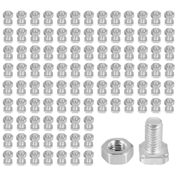 50 Pakker Drivhusmuttere og Bolter - Firkantbolter Muttere for Drivhus Reparasjonssett [DB]