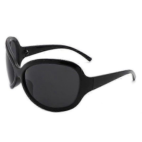 70'er Oversized Retro Solbriller Kvinder Mænd Mode Wraparound Store Solbriller Retro Cool Ovale Solbriller [DB]