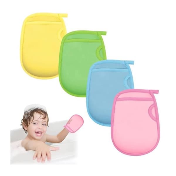 Superbløde eksfolierende badehansker - Mærke - Model - Syntetisk - Hvid - 16 x 21 cm[DB]