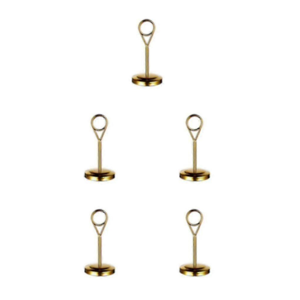 1/2/3/5 Bordnummerholder i Rustfritt Stål, Skiltstativ, Fotostativ for [DB] Gold 10cm 5PCS