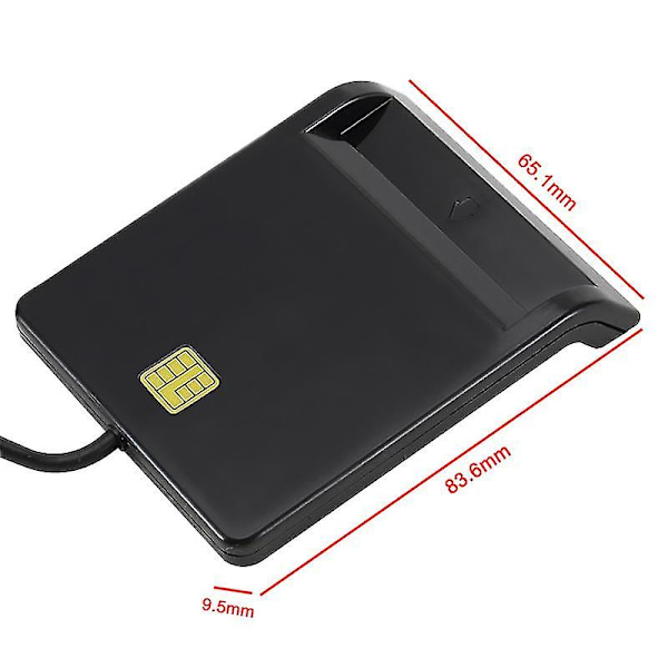 DB Universal Bærbar Smart Card Læser Til Bankkort Kort Id Dnie Atm Ic Læser Til Android Telefoner An black
