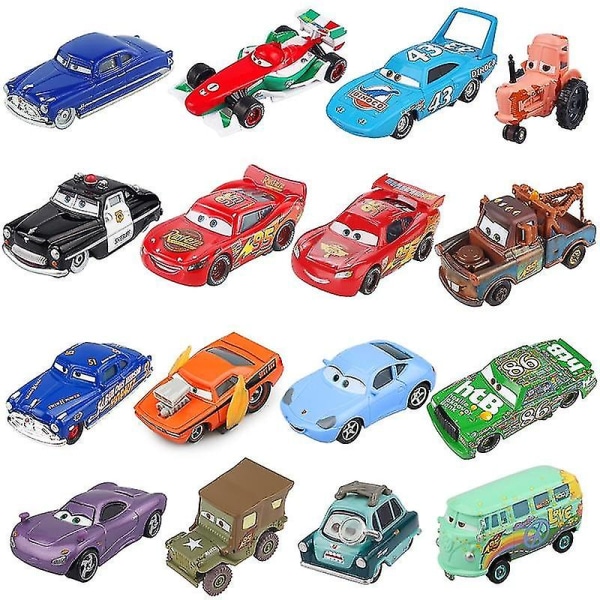 Pixar Cars Movie Die-cast karaktär samlarbil Racecar Billeksaker för barn från 3 år och äldre