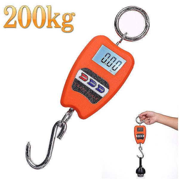 200 kg Ammattimainen Teollinen Digitaalinen Vaaka, Dynamometrin Koukkujousi {Db}