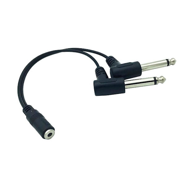 3,5 mm 1/8 tuuman TRS-stereo-naarasliitin kahteen 1/4 6,35 mm urosliittimeen mono-kaapeli db