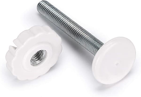 4 st M10*80mm Gängade Stift Tryckstänger för Trappgrind (vit) [DB]