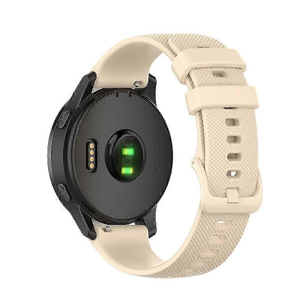 Til Garmin Vivoactive 4 22mm Silikone Urrem [db] Beige
