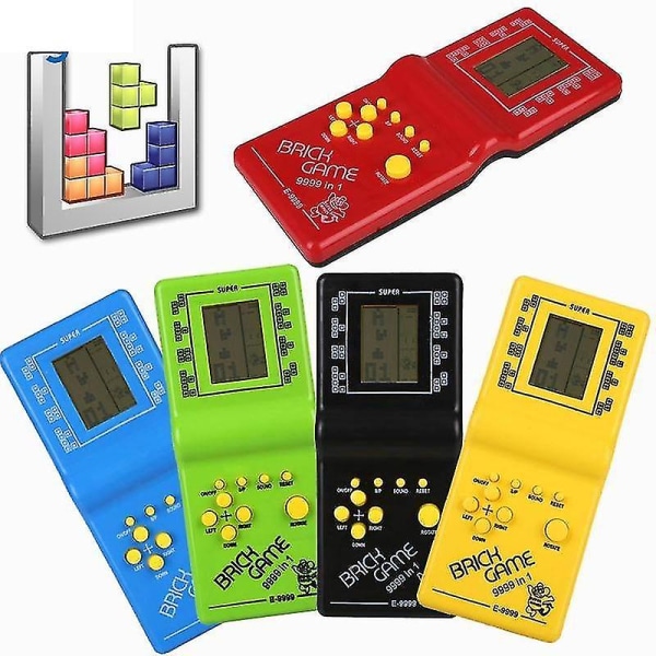 Tetris Brick 9999 I 1 Gameboy Mini Spelkonsol Jupiter Brick Spelkonsol Retro Riddle Handheld Minnen Barnleksak Db BATTERY AA 2PCS