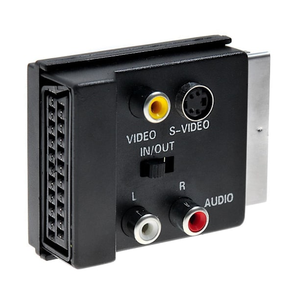 SCART til 3RCA Jack S Video AV TV Konverter med IN/OUT 20 Pin SCART til 3 RCA S Hjemmevideo Audio Video Adapter db