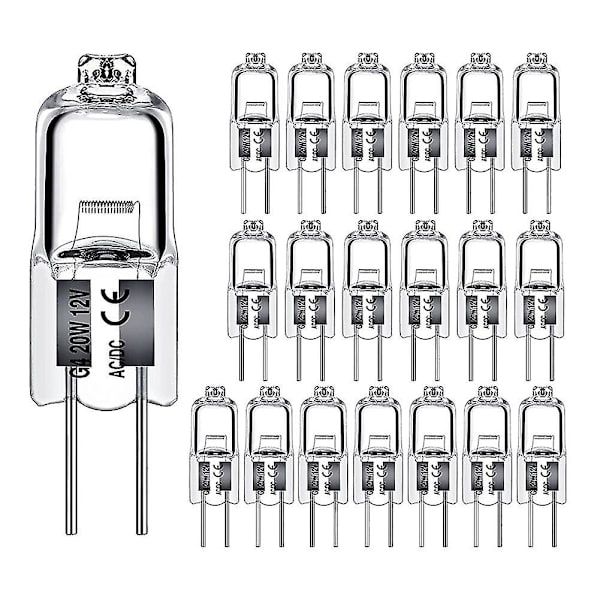 40 st G4 12v 20w Halogenlampa G4 12v Glödlampa Pärla Kristalllampa Halogenlampa 20w 12v Halogen [DB]
