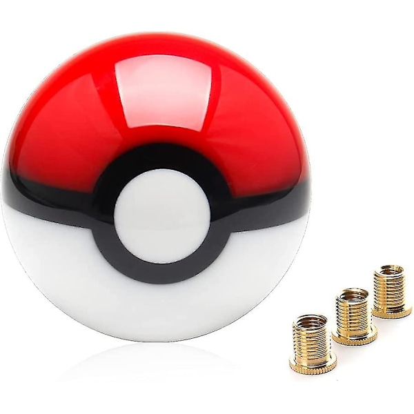 Top10 Racing Pikachu Pokeball Poke Ball Manuell Växelspaksknopp Universal Jdm 4 5 6 Växlar Rund [DB]