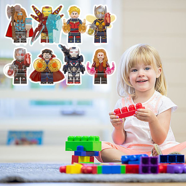 Barns superhjältebyggstenar Leksak Roligt pusselspel Leksaker Nyårspresent [DB] Hulk