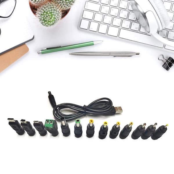 Universal Kobling 13 stk. Plugger Laptop USB DC5521 Strømforsyningsadaptere [DB]