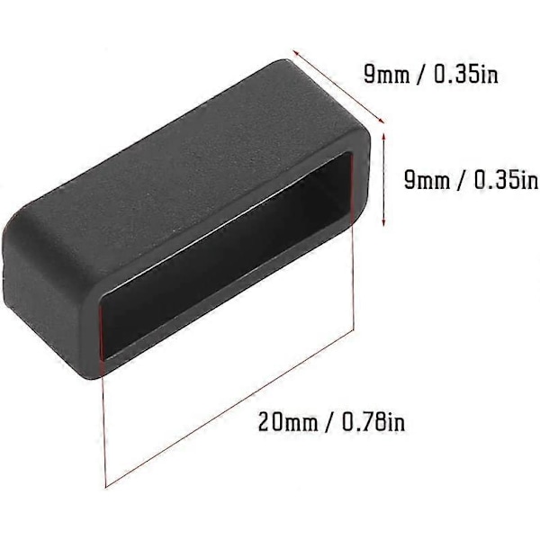 4 st Ersättningsspännen i silikon för klockarmband, Armbandsurstillbehör för klockor med valfria längder, Mjuka klockarmbandsersättningar Passar f db