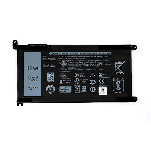 11,4v 42wh Wdx0r bærbar batteri til 14 5368 5567 7560 5767 7472 7460 7368 7378 5565 3488 3580
