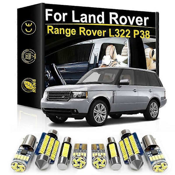För Land Rover Range Rover L322 P38 P38A L405 1995 1996 1998 2002 2004 2007 2012 2013 Tillbehör Bil Interiör LED-ljus Canbus [DB] Range Rover 3 L322 8000K  Ice Blue