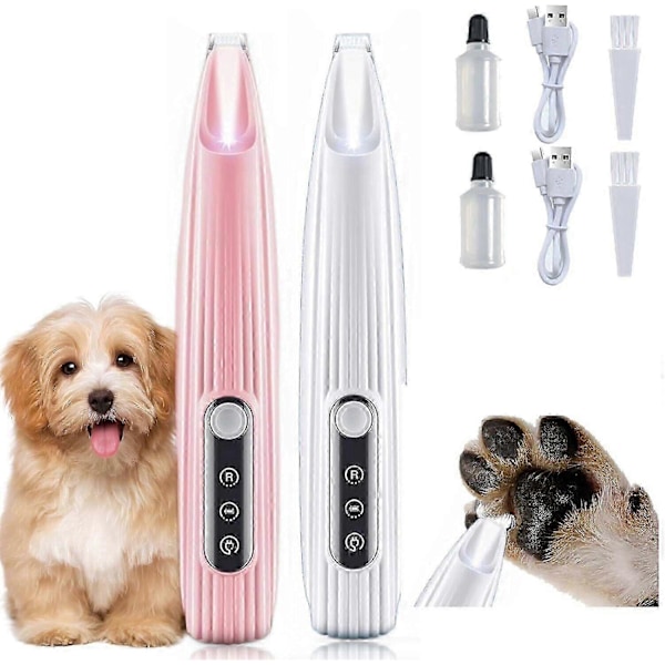 Ny Hundtassklippare med LED-ljus Helt Vattentät Husdjursklippare med LED-display Hundklippare för Grooming 18mm Bredare Blad{ DB} black