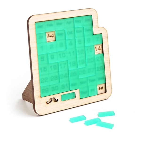 Daglig kalenderpuslespill Trekalender Spill et annet puslespill for å vise db Light Green