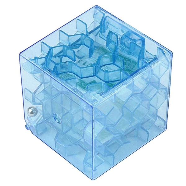 3d Cube Pussel Pengar Labyrint Bank Spara Mynt Collection Case Box Rolig hjärna