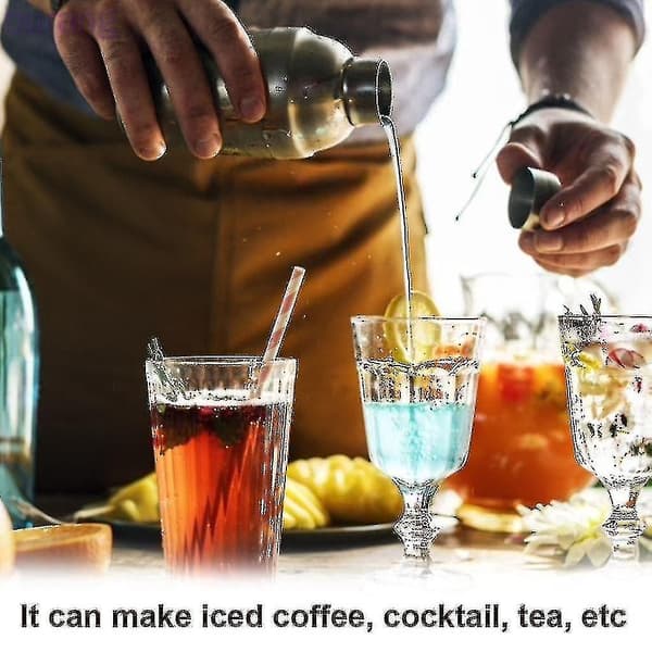 Cocktailshaker i rustfrit stål til drinks, vin og martini til bar og hjem med si [Gratis fragt]