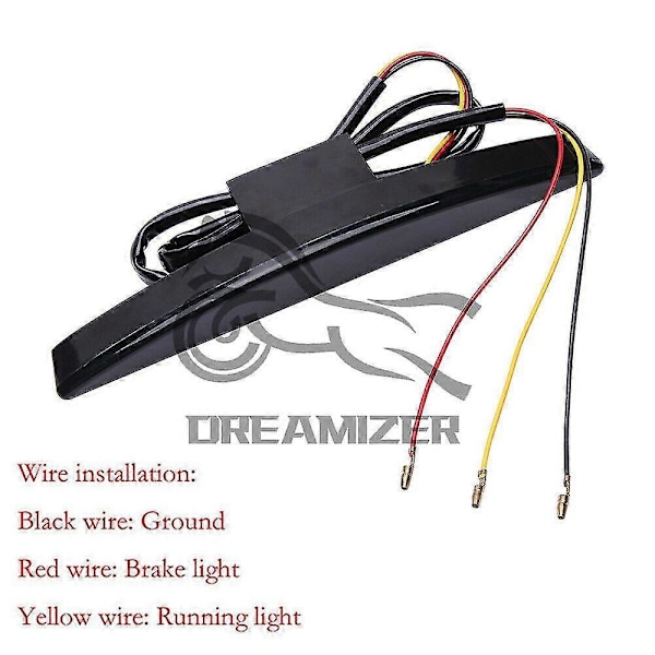 Motorcykel Bakskärm Spets Broms LED Bakljus Blinkers Lampa För Harley Davidson Dyna Fat Bob Fxdf Breakout Efi Fxsb Cvo [DB] Red