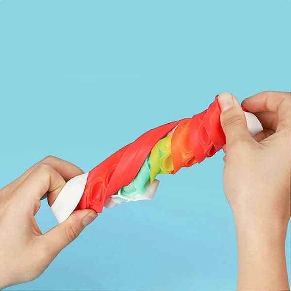 3-pack Pop It Fidget-leksaker för barn, regnbågsfärgat djurset i silikon, sensoriska presenter för stresslindring[DB]