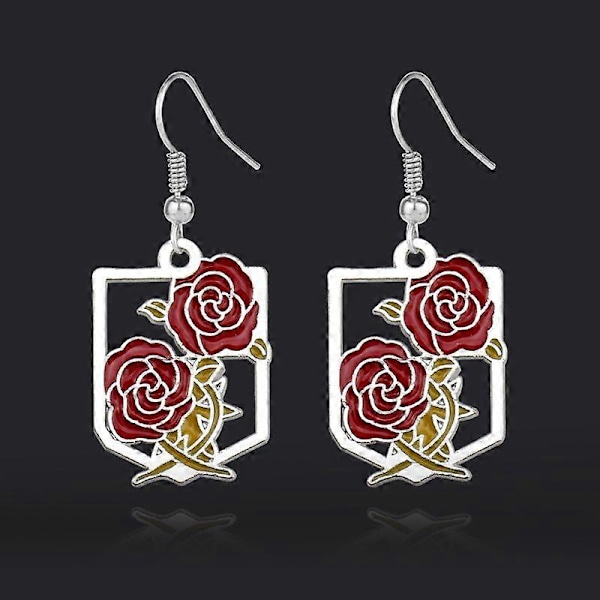 Anime Attack on Titan Akatsuki Organisation Röd Moln Vingar Hängande Örhängen Berlocker Ornament Cosplay Smycken för Unisex Gåva [DB] E203