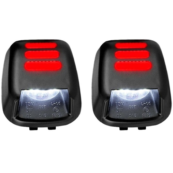 LED-bakljus för registreringsskylt, vattentät, för Navara D40 Frontier 2007-2016 [DB] Black