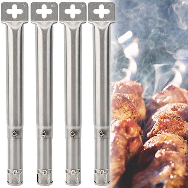 4 stk. Universal Justerbar Rustfrit Stål Bbq Gas Grill Udskiftning Lige Rør Rør Brænder db