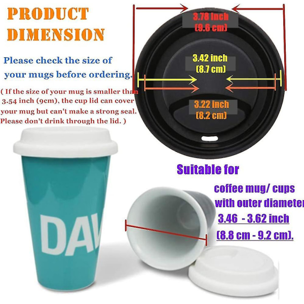 6 st Silikon Drickslock Koppar Lock, Återanvändbara Kaffe Kopp Lockkaffe (d-b2)  [dB} brown