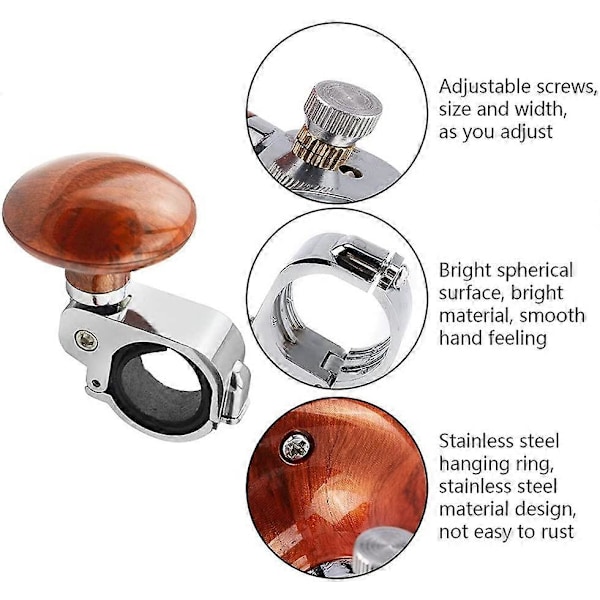 Rattknott, Bilrattkule, Kjøretøyknott, Kjøretøyrattknott Bilkraft Håndtak Spinner [DB]