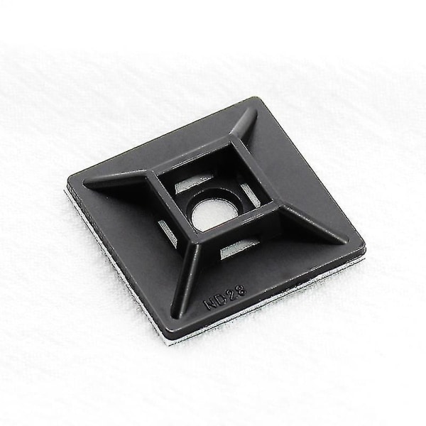 100 stykker 19*19 mm svart selvklebende kabelfestebrakett