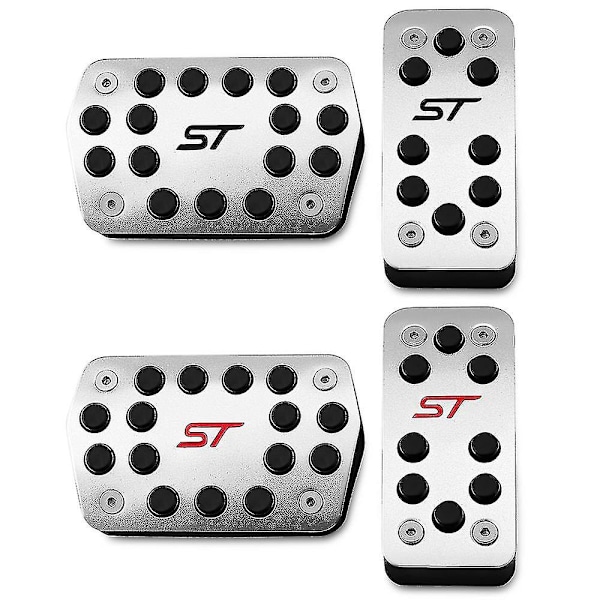 Aluminium Aolly Bilgaspedaler Bromspedal Kopplingspedaler för Ford Focus 2 Focus 3 Kuga Escape St 2009-2017 [DB] Black ST 3Pcs MT