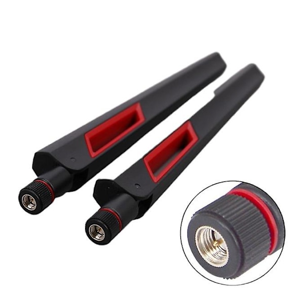 2 stk. 10 dbi Dobbelt bånds WIFI Antenne 2.4G 5G 5.8Gh Universelle Antenner Forstærker [DB] Black SMA Male